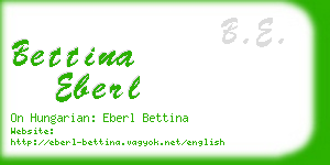 bettina eberl business card